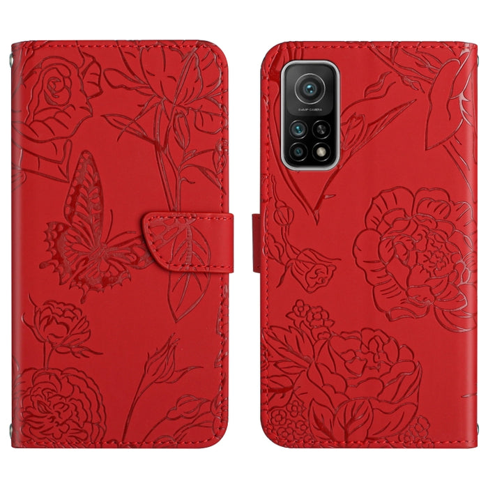 Skin Feel Butterfly Peony Estuche para teléfono de cuero en relieve, For Xiaomi Redmi Note 11S, For Xiaomi Redmi Note 11 5G Chinese Version, For Xiaomi Redmi Note 11 Pro Foreign Version, For Xiaomi Redmi Note 11 Pro / Poco M4 Pro 5G                    ...