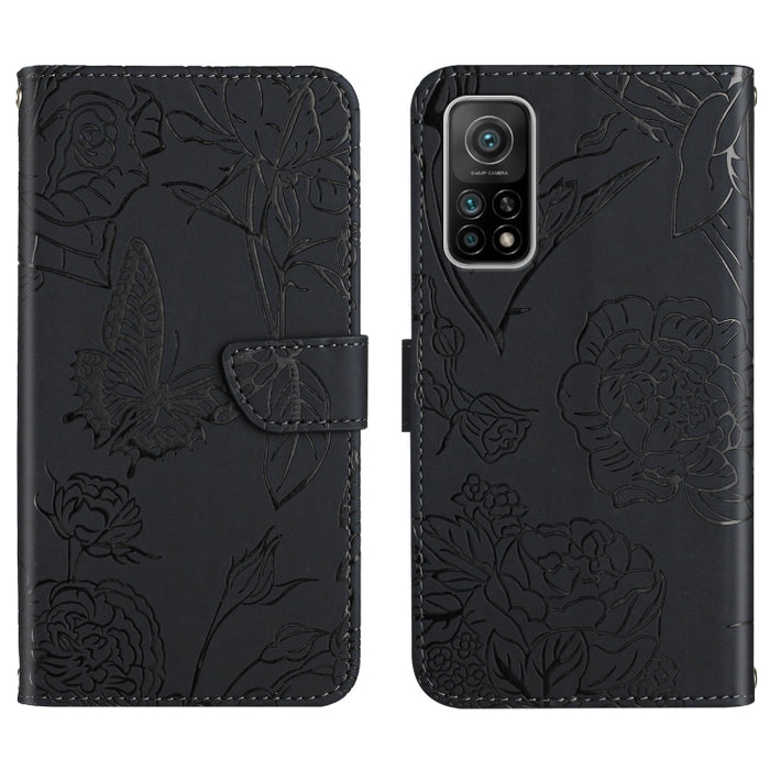Skin Feel Butterfly Peony Estuche para teléfono de cuero en relieve, For Xiaomi Redmi Note 11S, For Xiaomi Redmi Note 11 5G Chinese Version, For Xiaomi Redmi Note 11 Pro Foreign Version, For Xiaomi Redmi Note 11 Pro / Poco M4 Pro 5G                    ...