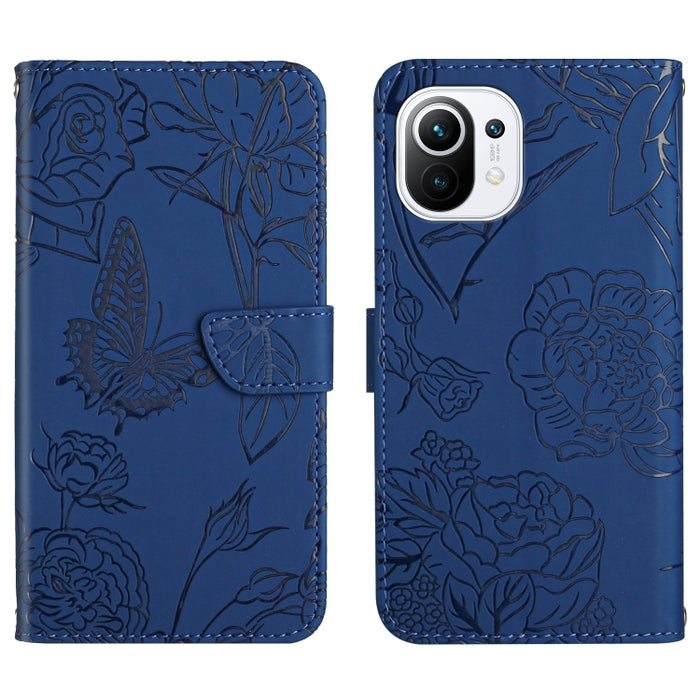 Skin Feel Butterfly Peony Estuche para teléfono de cuero en relieve, For Xiaomi Redmi Note 11S, For Xiaomi Redmi Note 11 5G Chinese Version, For Xiaomi Redmi Note 11 Pro Foreign Version, For Xiaomi Redmi Note 11 Pro / Poco M4 Pro 5G                    ...