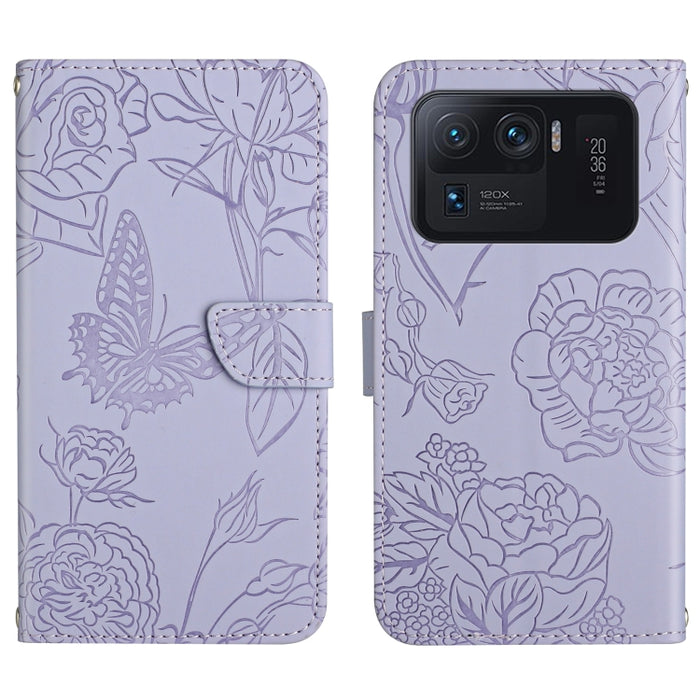 Skin Feel Butterfly Peony Estuche para teléfono de cuero en relieve, For Xiaomi Redmi Note 11S, For Xiaomi Redmi Note 11 5G Chinese Version, For Xiaomi Redmi Note 11 Pro Foreign Version, For Xiaomi Redmi Note 11 Pro / Poco M4 Pro 5G                    ...