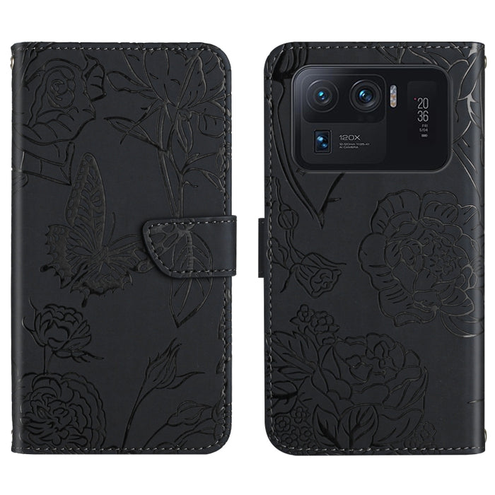 Skin Feel Butterfly Peony Estuche para teléfono de cuero en relieve, For Xiaomi Redmi Note 11S, For Xiaomi Redmi Note 11 5G Chinese Version, For Xiaomi Redmi Note 11 Pro Foreign Version, For Xiaomi Redmi Note 11 Pro / Poco M4 Pro 5G                    ...