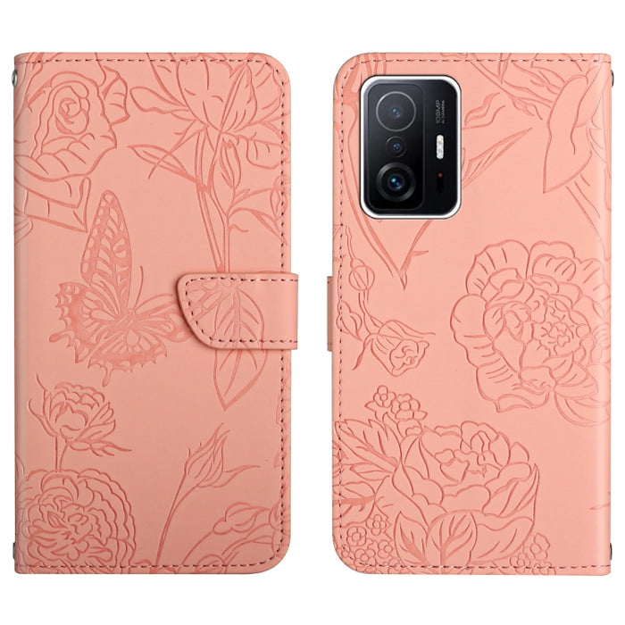 Skin Feel Butterfly Peony Estuche para teléfono de cuero en relieve, For Xiaomi Redmi Note 11S, For Xiaomi Redmi Note 11 5G Chinese Version, For Xiaomi Redmi Note 11 Pro Foreign Version, For Xiaomi Redmi Note 11 Pro / Poco M4 Pro 5G                    ...