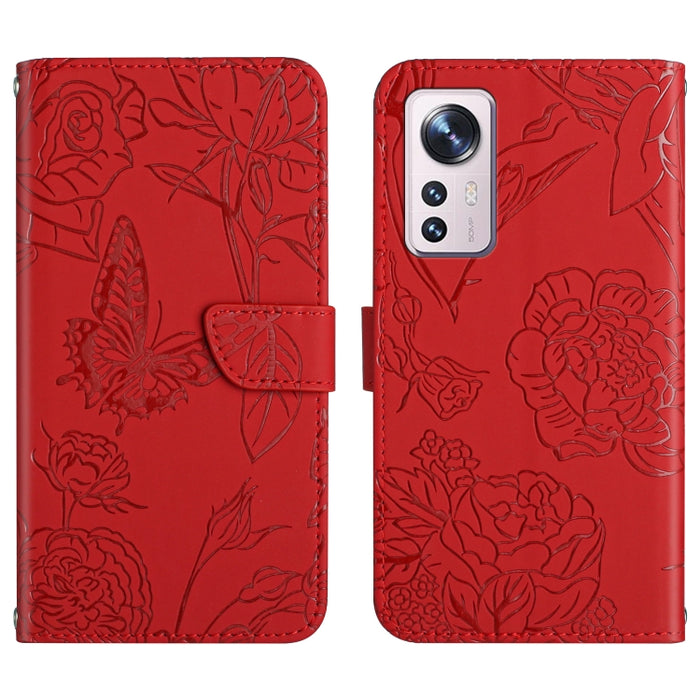 Skin Feel Butterfly Peony Estuche para teléfono de cuero en relieve, For Xiaomi Redmi Note 11S, For Xiaomi Redmi Note 11 5G Chinese Version, For Xiaomi Redmi Note 11 Pro Foreign Version, For Xiaomi Redmi Note 11 Pro / Poco M4 Pro 5G                    ...