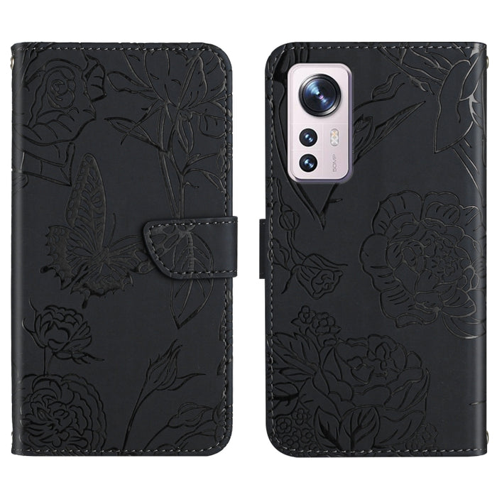 Skin Feel Butterfly Peony Estuche para teléfono de cuero en relieve, For Xiaomi Redmi Note 11S, For Xiaomi Redmi Note 11 5G Chinese Version, For Xiaomi Redmi Note 11 Pro Foreign Version, For Xiaomi Redmi Note 11 Pro / Poco M4 Pro 5G                    ...