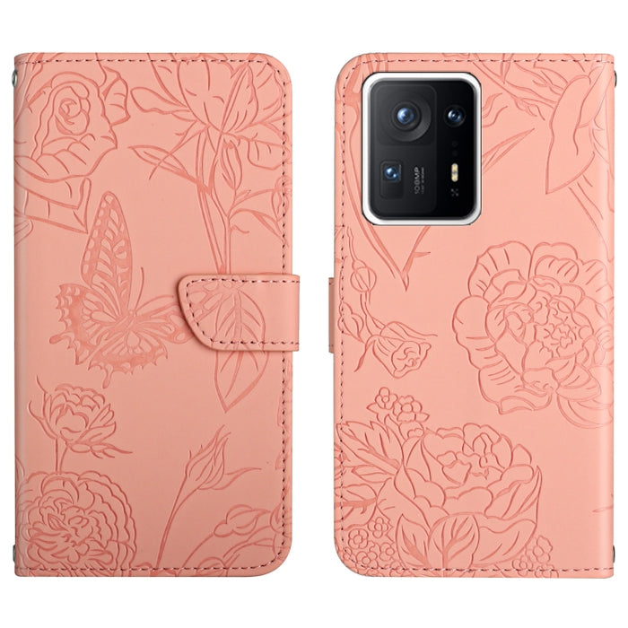 Skin Feel Butterfly Peony Estuche para teléfono de cuero en relieve, For Xiaomi Redmi Note 11S, For Xiaomi Redmi Note 11 5G Chinese Version, For Xiaomi Redmi Note 11 Pro Foreign Version, For Xiaomi Redmi Note 11 Pro / Poco M4 Pro 5G                    ...