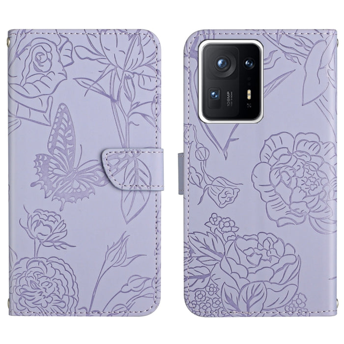 Skin Feel Butterfly Peony Estuche para teléfono de cuero en relieve, For Xiaomi Redmi Note 11S, For Xiaomi Redmi Note 11 5G Chinese Version, For Xiaomi Redmi Note 11 Pro Foreign Version, For Xiaomi Redmi Note 11 Pro / Poco M4 Pro 5G                    ...