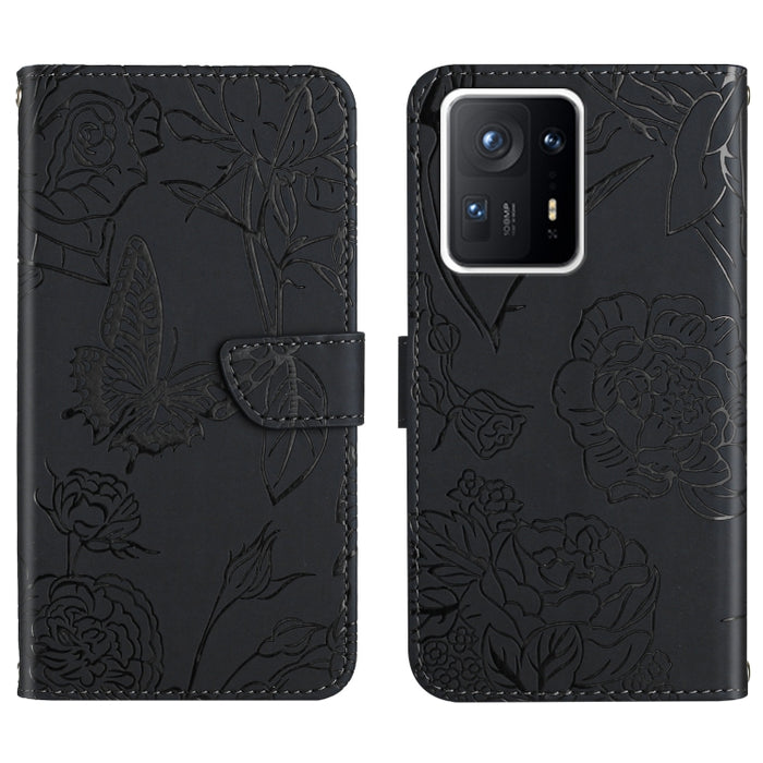 Skin Feel Butterfly Peony Estuche para teléfono de cuero en relieve, For Xiaomi Redmi Note 11S, For Xiaomi Redmi Note 11 5G Chinese Version, For Xiaomi Redmi Note 11 Pro Foreign Version, For Xiaomi Redmi Note 11 Pro / Poco M4 Pro 5G                    ...