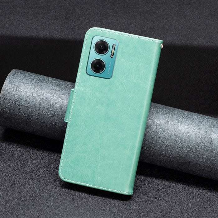 Estuche para teléfono de cuero con dos mariposas en relieve, For Xiaomi Redmi 10 5G / Note 11E, For Xiaomi Redmi 10C