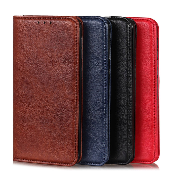 Estuche magnético para teléfono de cuero con textura de Crazy Horse, For Sony Xperia 10 IV, For Sony Xperia 1 IV, For vivo Y75 5G / Y55 5G, For Xiaomi Redmi Note 11E