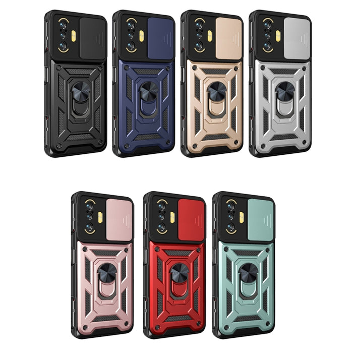 Diseño de cubierta de cámara deslizante Funda de teléfono TPU + PC, For  Xiaomi Poco F3 GT/Redmi K40, For Xiaomi Redmi 10C 4G