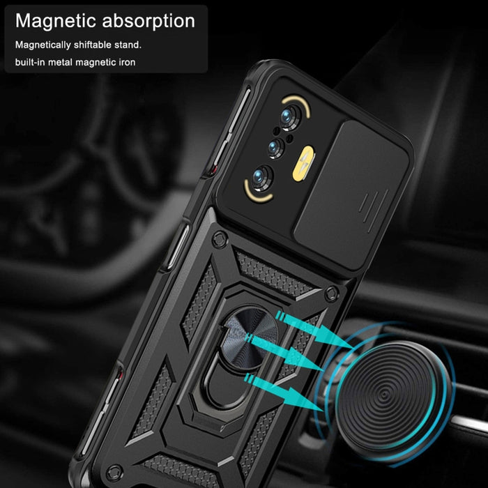 Diseño de cubierta de cámara deslizante Funda de teléfono TPU + PC, For  Xiaomi Poco F3 GT/Redmi K40, For Xiaomi Redmi 10C 4G