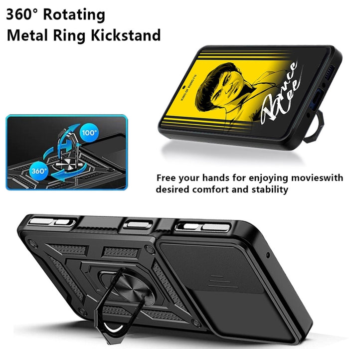 Diseño de cubierta de cámara deslizante Funda de teléfono TPU + PC, For  Xiaomi Poco F3 GT/Redmi K40, For Xiaomi Redmi 10C 4G