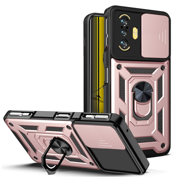 Diseño de cubierta de cámara deslizante Funda de teléfono TPU + PC, For  Xiaomi Poco F3 GT/Redmi K40, For Xiaomi Redmi 10C 4G