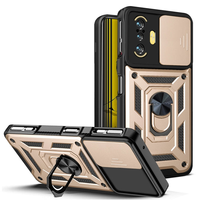 Diseño de cubierta de cámara deslizante Funda de teléfono TPU + PC, For  Xiaomi Poco F3 GT/Redmi K40, For Xiaomi Redmi 10C 4G