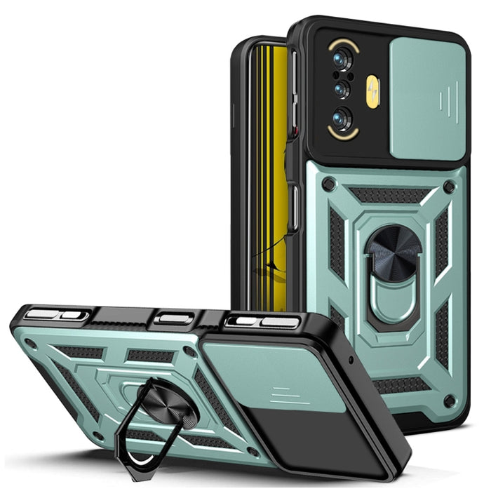Diseño de cubierta de cámara deslizante Funda de teléfono TPU + PC, For  Xiaomi Poco F3 GT/Redmi K40, For Xiaomi Redmi 10C 4G