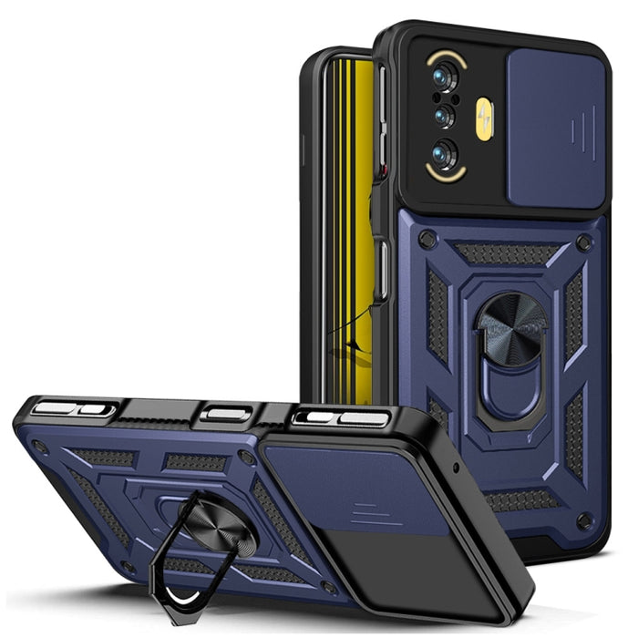 Diseño de cubierta de cámara deslizante Funda de teléfono TPU + PC, For  Xiaomi Poco F3 GT/Redmi K40, For Xiaomi Redmi 10C 4G