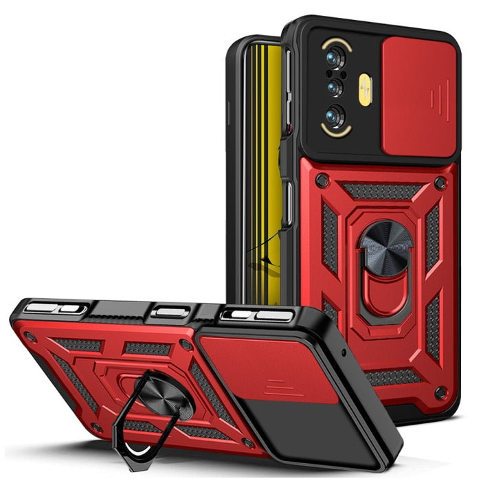 Diseño de cubierta de cámara deslizante Funda de teléfono TPU + PC, For  Xiaomi Poco F3 GT/Redmi K40, For Xiaomi Redmi 10C 4G