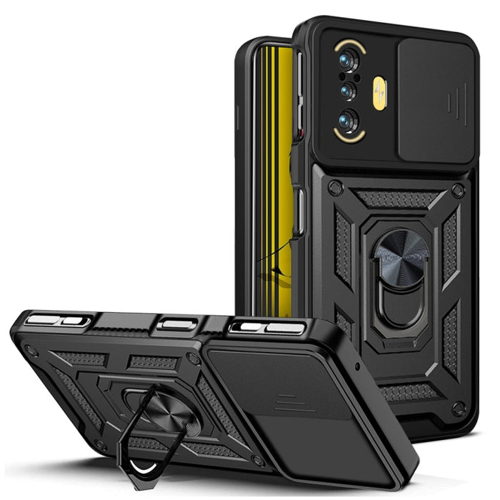 Diseño de cubierta de cámara deslizante Funda de teléfono TPU + PC, For  Xiaomi Poco F3 GT/Redmi K40, For Xiaomi Redmi 10C 4G