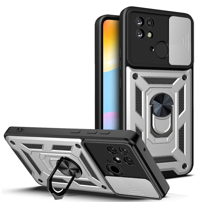 Diseño de cubierta de cámara deslizante Funda de teléfono TPU + PC, For  Xiaomi Poco F3 GT/Redmi K40, For Xiaomi Redmi 10C 4G
