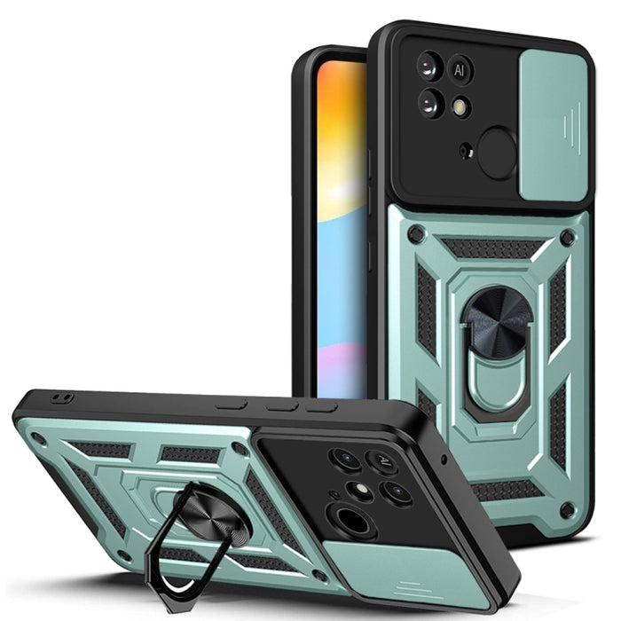 Diseño de cubierta de cámara deslizante Funda de teléfono TPU + PC, For  Xiaomi Poco F3 GT/Redmi K40, For Xiaomi Redmi 10C 4G