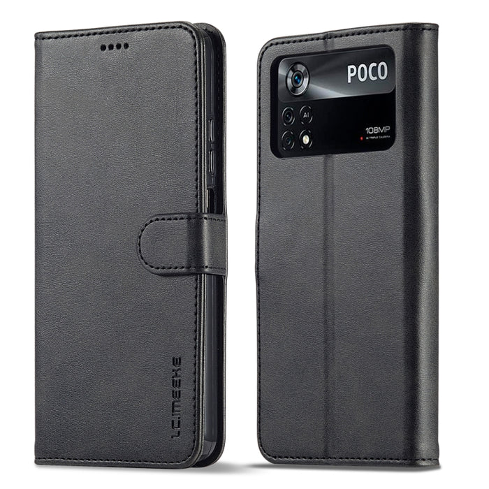 LC.IMEEKE Estuche para teléfono de cuero con textura de becerro, For Honor 50 / nova 9, For Honor 50 Pro / nova 9 Pro, For Xiaomi Poco X4 Pro 5G, For Xiaomi Poco M4 Pro