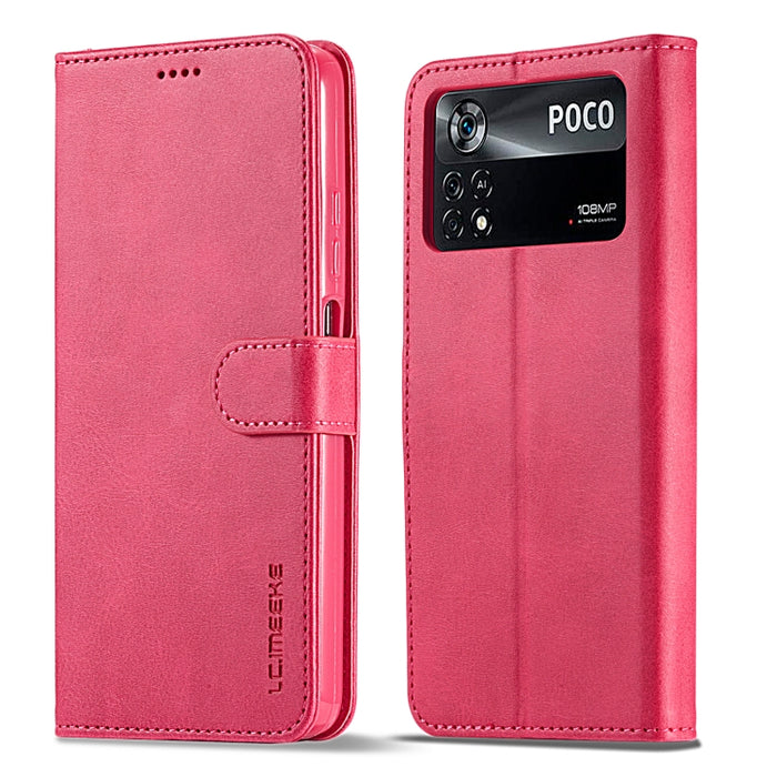 LC.IMEEKE Estuche para teléfono de cuero con textura de becerro, For Honor 50 / nova 9, For Honor 50 Pro / nova 9 Pro, For Xiaomi Poco X4 Pro 5G, For Xiaomi Poco M4 Pro