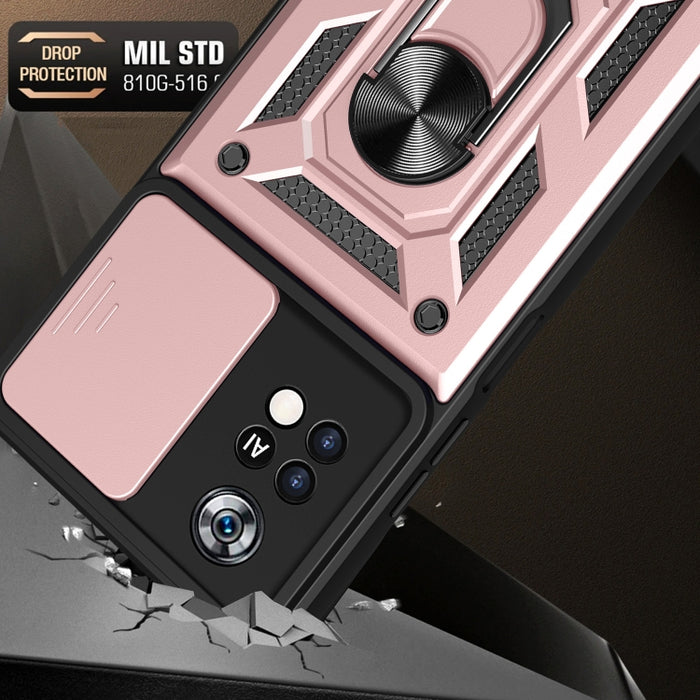 Diseño de cubierta de cámara deslizante Funda de teléfono TPU + PC, For Xiaomi Poco X4 Pro 5G, For Motorola Edge 20 Pro