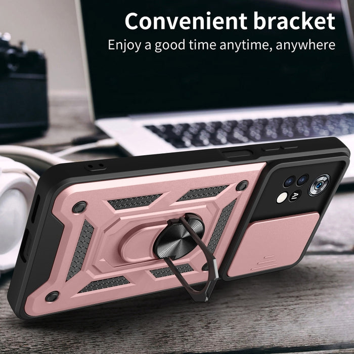Diseño de cubierta de cámara deslizante Funda de teléfono TPU + PC, For Xiaomi Poco X4 Pro 5G, For Motorola Edge 20 Pro