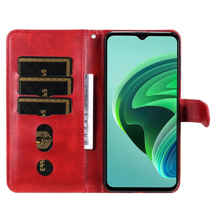Estuche de cuero con tapa horizontal y cremallera con textura de becerro a la moda, For Xiaomi Redmi Note 11E, For Huawei Nova 9 Pro/Honor 50 Pro, For vivo Y55 5G/Y75 5G/T1 5G, For OPPO Realme C35, For OPPO Reno7 SE 5G                                  ...