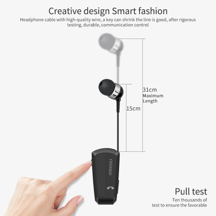 Fineblue F990 CVC6.0 Auricular Bluetooth Lavalier con reducción de ruido, recordatorio de vibración de soporte