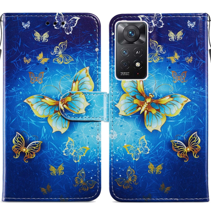 Estuche para teléfono de cuero con tapa horizontal con patrón pintado, For Xiaomi Redmi Note 11 Pro 4G / 5G, For Xiaomi Redmi Note 11 Global, For Xiaomi Poco M4 Pro, For Xiaomi Poco M4 Pro 5G, For Samsung Galaxy A13 4G, For Samsung Galaxy A23          ...