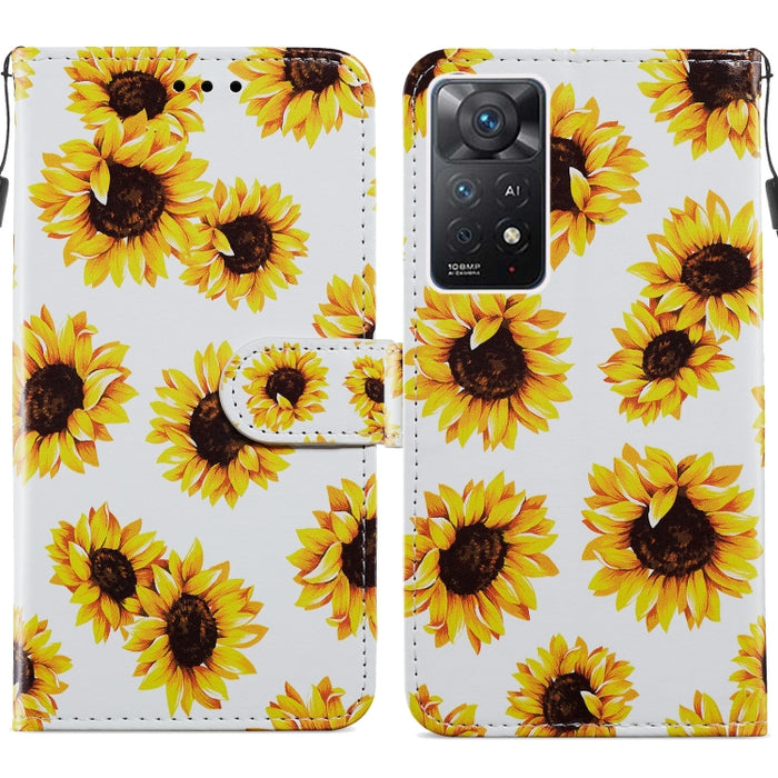 Estuche para teléfono de cuero con tapa horizontal con patrón pintado, For Xiaomi Redmi Note 11 Pro 4G / 5G, For Xiaomi Redmi Note 11 Global, For Xiaomi Poco M4 Pro, For Xiaomi Poco M4 Pro 5G, For Samsung Galaxy A13 4G, For Samsung Galaxy A23          ...