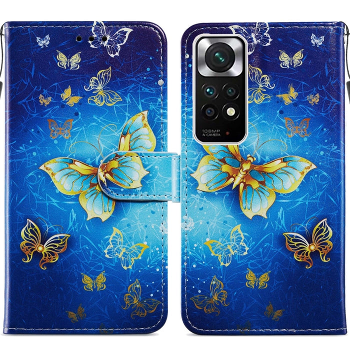 Estuche para teléfono de cuero con tapa horizontal con patrón pintado, For Xiaomi Redmi Note 11 Pro 4G / 5G, For Xiaomi Redmi Note 11 Global, For Xiaomi Poco M4 Pro, For Xiaomi Poco M4 Pro 5G, For Samsung Galaxy A13 4G, For Samsung Galaxy A23          ...