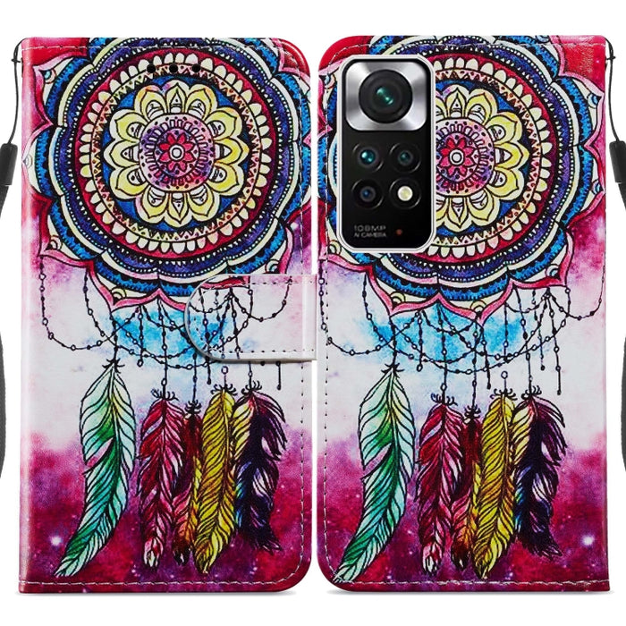 Estuche para teléfono de cuero con tapa horizontal con patrón pintado, For Xiaomi Redmi Note 11 Pro 4G / 5G, For Xiaomi Redmi Note 11 Global, For Xiaomi Poco M4 Pro, For Xiaomi Poco M4 Pro 5G, For Samsung Galaxy A13 4G, For Samsung Galaxy A23          ...