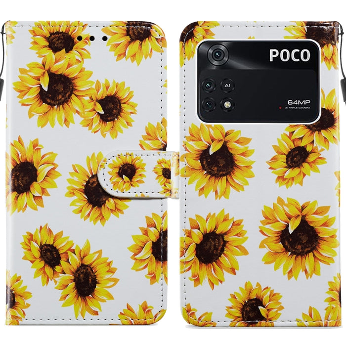 Estuche para teléfono de cuero con tapa horizontal con patrón pintado, For Xiaomi Redmi Note 11 Pro 4G / 5G, For Xiaomi Redmi Note 11 Global, For Xiaomi Poco M4 Pro, For Xiaomi Poco M4 Pro 5G, For Samsung Galaxy A13 4G, For Samsung Galaxy A23          ...