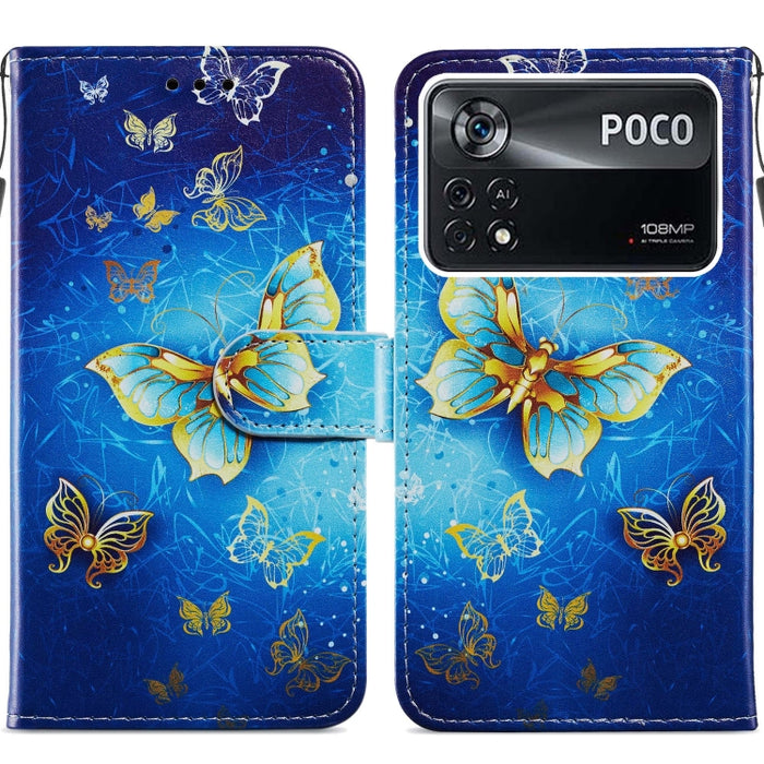 Estuche para teléfono de cuero con tapa horizontal con patrón pintado, For Xiaomi Redmi Note 11 Pro 4G / 5G, For Xiaomi Redmi Note 11 Global, For Xiaomi Poco M4 Pro, For Xiaomi Poco M4 Pro 5G, For Samsung Galaxy A13 4G, For Samsung Galaxy A23          ...