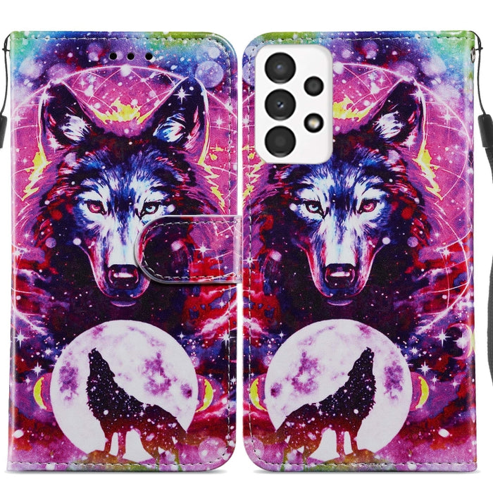 Estuche para teléfono de cuero con tapa horizontal con patrón pintado, For Xiaomi Redmi Note 11 Pro 4G / 5G, For Xiaomi Redmi Note 11 Global, For Xiaomi Poco M4 Pro, For Xiaomi Poco M4 Pro 5G, For Samsung Galaxy A13 4G, For Samsung Galaxy A23          ...