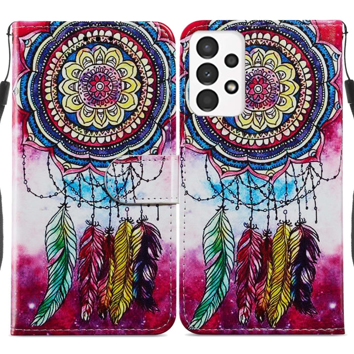 Estuche para teléfono de cuero con tapa horizontal con patrón pintado, For Xiaomi Redmi Note 11 Pro 4G / 5G, For Xiaomi Redmi Note 11 Global, For Xiaomi Poco M4 Pro, For Xiaomi Poco M4 Pro 5G, For Samsung Galaxy A13 4G, For Samsung Galaxy A23          ...