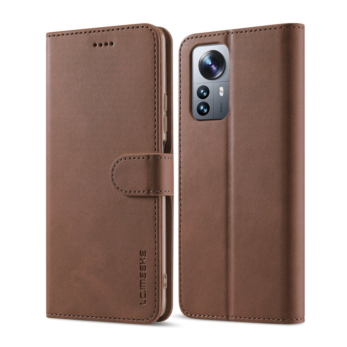 LC.IMEEKE Estuche para teléfono de cuero con textura de becerro, For Samsung Galaxy A03 164mm, For Xiaomi 12 Pro/12S Pro, For Xiaomi 12/12X/12S
