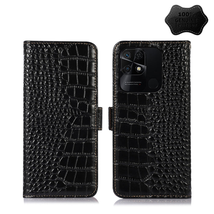 Estuche para teléfono de piel de vaca con capa superior de cocodrilo, For Xiaomi Redmi 10C / 10 India, For Xiaomi Redmi K40S, For Xiaomi Redmi K50 / K50 Pro, For Xiaomi Redmi K50 Gaming, For Xiaomi Redmi Note 11 4G/11S 4G Global                        ...