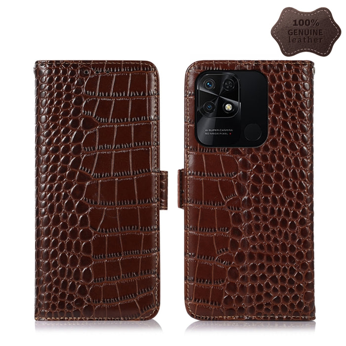 Estuche para teléfono de piel de vaca con capa superior de cocodrilo, For Xiaomi Redmi 10C / 10 India, For Xiaomi Redmi K40S, For Xiaomi Redmi K50 / K50 Pro, For Xiaomi Redmi K50 Gaming, For Xiaomi Redmi Note 11 4G/11S 4G Global                        ...