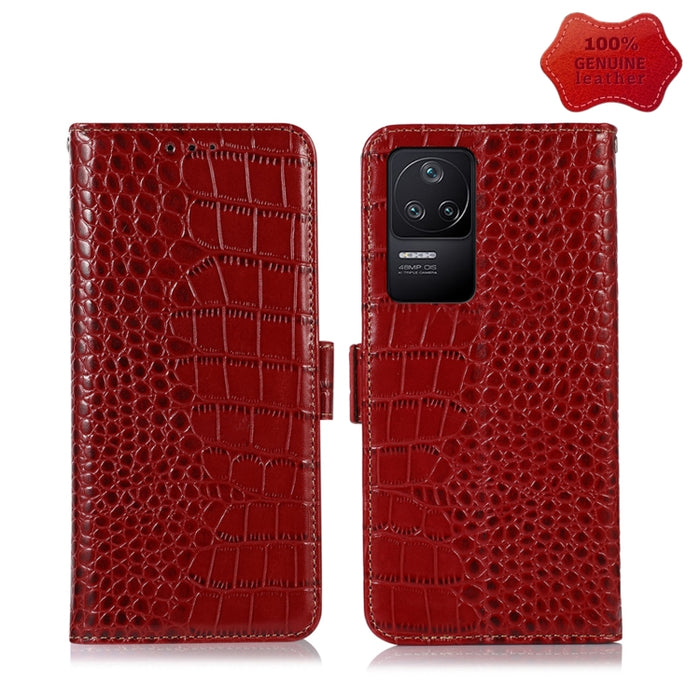 Estuche para teléfono de piel de vaca con capa superior de cocodrilo, For Xiaomi Redmi 10C / 10 India, For Xiaomi Redmi K40S, For Xiaomi Redmi K50 / K50 Pro, For Xiaomi Redmi K50 Gaming, For Xiaomi Redmi Note 11 4G/11S 4G Global                        ...