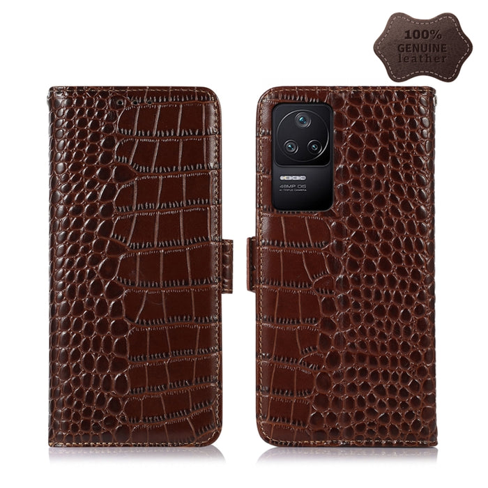 Estuche para teléfono de piel de vaca con capa superior de cocodrilo, For Xiaomi Redmi 10C / 10 India, For Xiaomi Redmi K40S, For Xiaomi Redmi K50 / K50 Pro, For Xiaomi Redmi K50 Gaming, For Xiaomi Redmi Note 11 4G/11S 4G Global                        ...