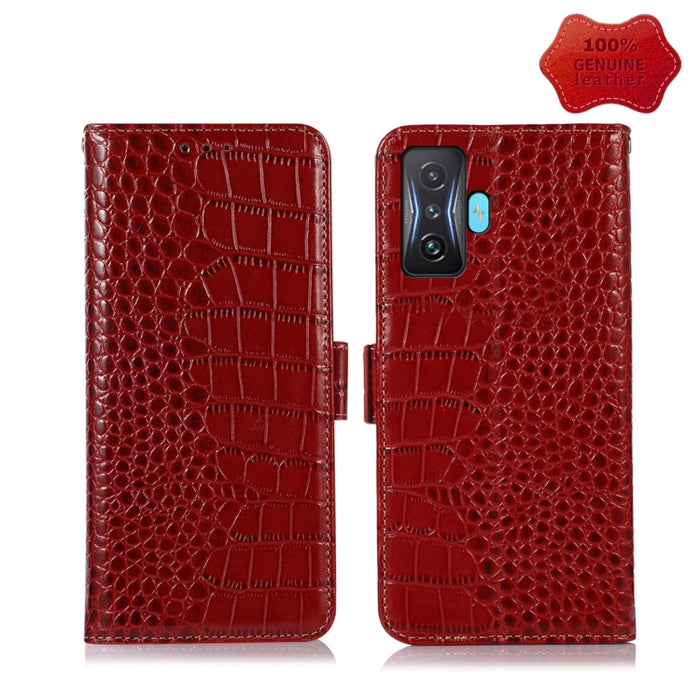 Estuche para teléfono de piel de vaca con capa superior de cocodrilo, For Xiaomi Redmi 10C / 10 India, For Xiaomi Redmi K40S, For Xiaomi Redmi K50 / K50 Pro, For Xiaomi Redmi K50 Gaming, For Xiaomi Redmi Note 11 4G/11S 4G Global                        ...