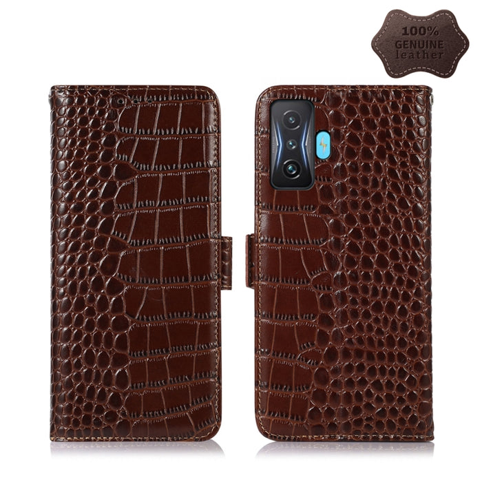 Estuche para teléfono de piel de vaca con capa superior de cocodrilo, For Xiaomi Redmi 10C / 10 India, For Xiaomi Redmi K40S, For Xiaomi Redmi K50 / K50 Pro, For Xiaomi Redmi K50 Gaming, For Xiaomi Redmi Note 11 4G/11S 4G Global                        ...