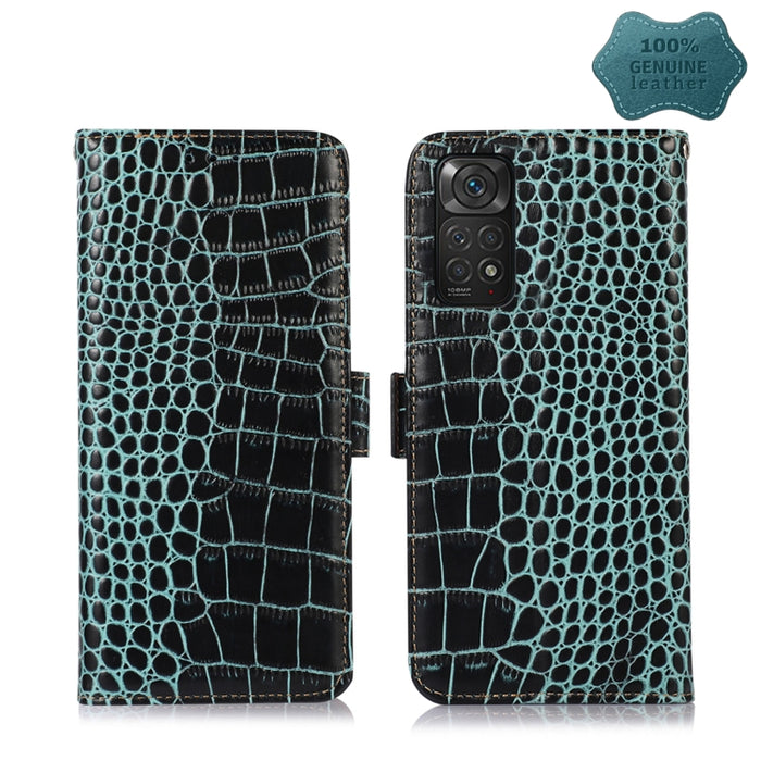 Estuche para teléfono de piel de vaca con capa superior de cocodrilo, For Xiaomi Redmi 10C / 10 India, For Xiaomi Redmi K40S, For Xiaomi Redmi K50 / K50 Pro, For Xiaomi Redmi K50 Gaming, For Xiaomi Redmi Note 11 4G/11S 4G Global                        ...