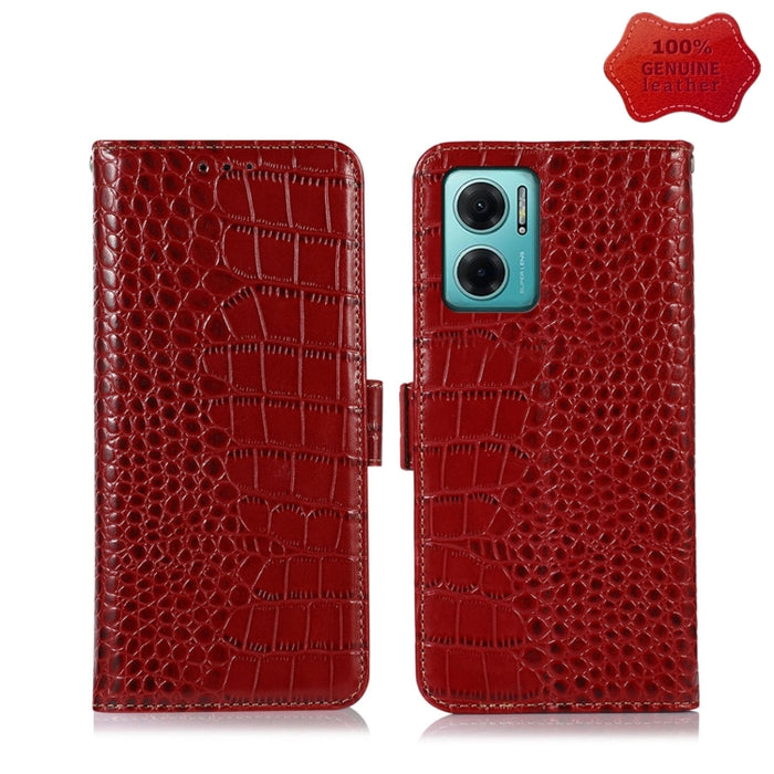 Estuche para teléfono de piel de vaca con capa superior de cocodrilo, For Xiaomi Redmi 10C / 10 India, For Xiaomi Redmi K40S, For Xiaomi Redmi K50 / K50 Pro, For Xiaomi Redmi K50 Gaming, For Xiaomi Redmi Note 11 4G/11S 4G Global                        ...