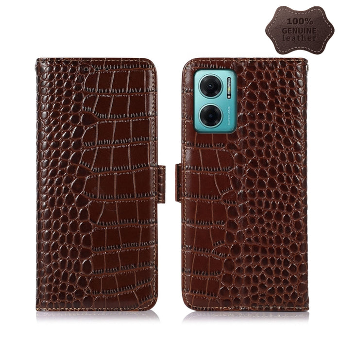 Estuche para teléfono de piel de vaca con capa superior de cocodrilo, For Xiaomi Redmi 10C / 10 India, For Xiaomi Redmi K40S, For Xiaomi Redmi K50 / K50 Pro, For Xiaomi Redmi K50 Gaming, For Xiaomi Redmi Note 11 4G/11S 4G Global                        ...