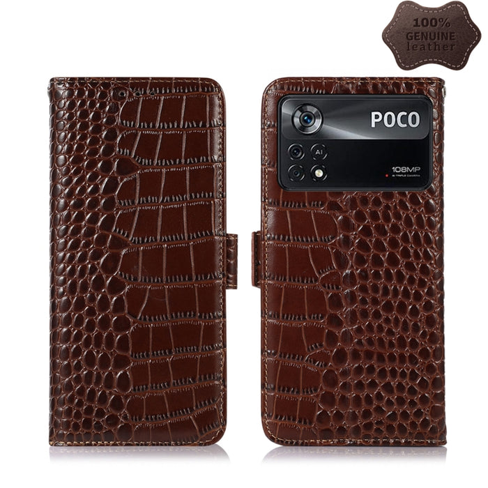 Estuche para teléfono de piel de vaca con capa superior de cocodrilo, For Xiaomi Redmi 10C / 10 India, For Xiaomi Redmi K40S, For Xiaomi Redmi K50 / K50 Pro, For Xiaomi Redmi K50 Gaming, For Xiaomi Redmi Note 11 4G/11S 4G Global                        ...