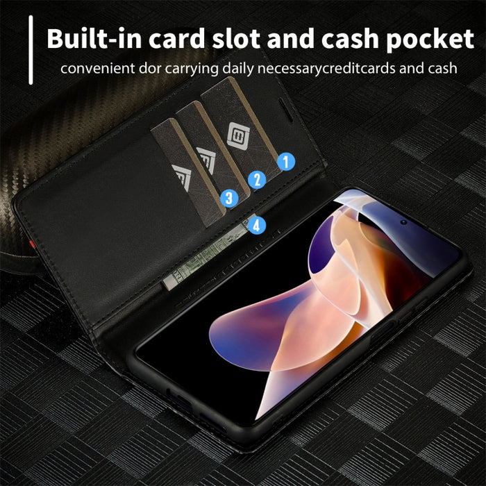 LC.IMEEKE Funda de cuero con tapa de textura de fibra de carbono para teléfono, For Xiaomi 11T / 11T Pro, For Xiaomi Mi 11 Lite, For Xiaomi Poco X4 Pro 5G, For Xiaomi Poco X3 NFC / Poco X3 Pro, For Xiaomi Redmi Note 11 Pro China                        ...